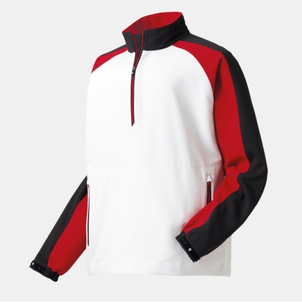 FootJoy lightweight wind shirt / windbreaker Size Medium White, red & black